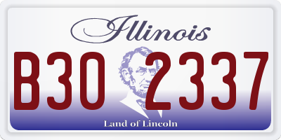 IL license plate B302337