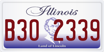 IL license plate B302339