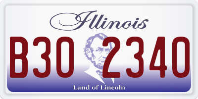 IL license plate B302340