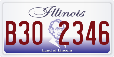 IL license plate B302346