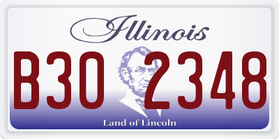 IL license plate B302348