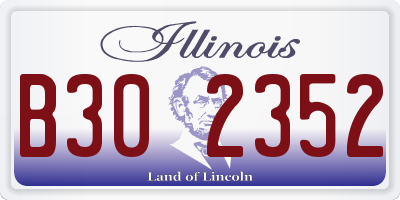 IL license plate B302352