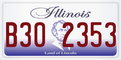 IL license plate B302353