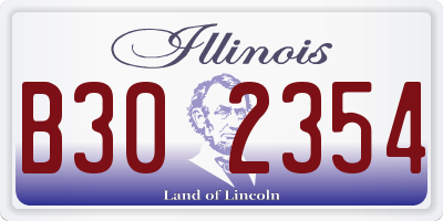 IL license plate B302354