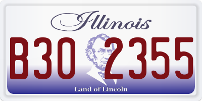 IL license plate B302355