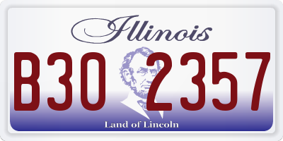 IL license plate B302357