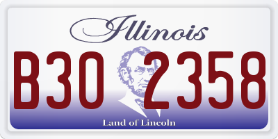 IL license plate B302358
