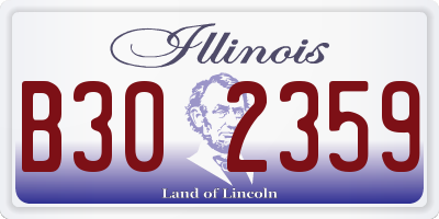 IL license plate B302359