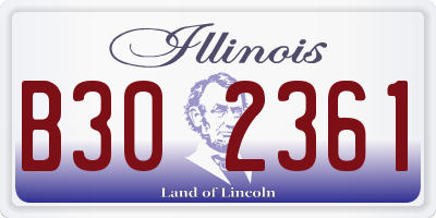 IL license plate B302361