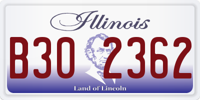 IL license plate B302362