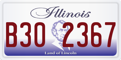 IL license plate B302367