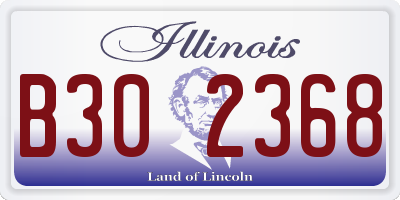 IL license plate B302368