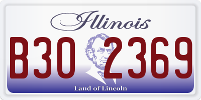 IL license plate B302369