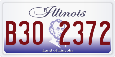 IL license plate B302372