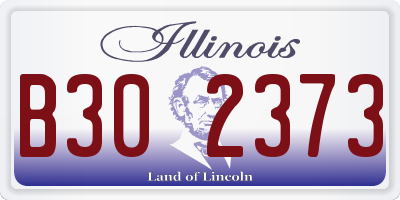 IL license plate B302373