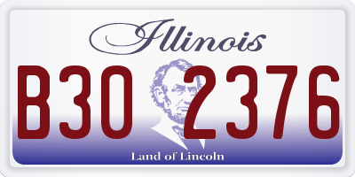 IL license plate B302376