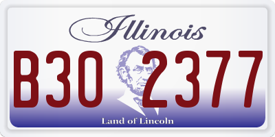 IL license plate B302377