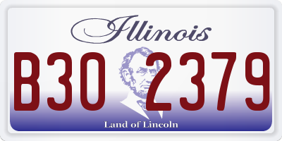 IL license plate B302379