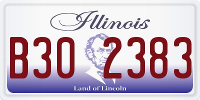 IL license plate B302383