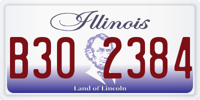 IL license plate B302384