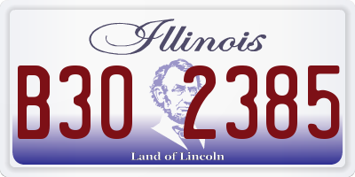 IL license plate B302385