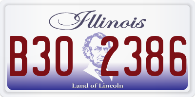 IL license plate B302386