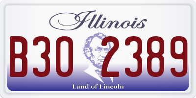 IL license plate B302389