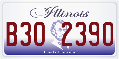 IL license plate B302390