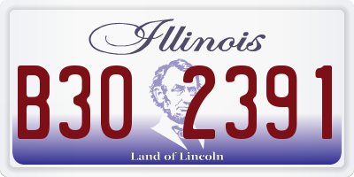 IL license plate B302391