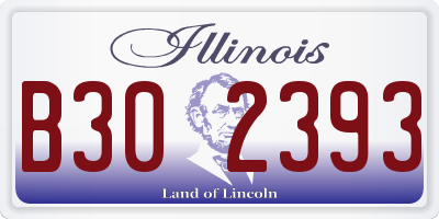 IL license plate B302393