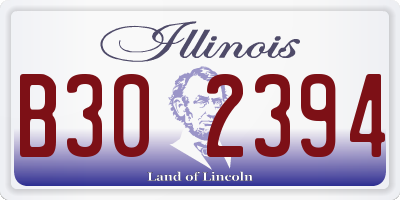 IL license plate B302394