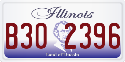 IL license plate B302396