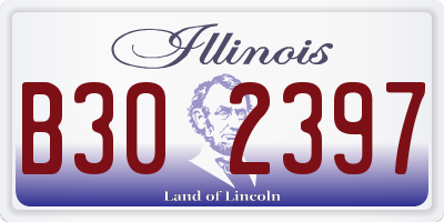 IL license plate B302397