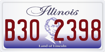 IL license plate B302398