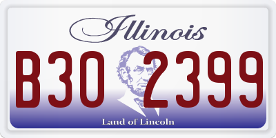 IL license plate B302399