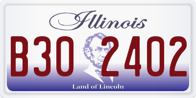 IL license plate B302402