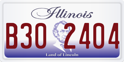 IL license plate B302404