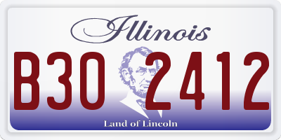 IL license plate B302412
