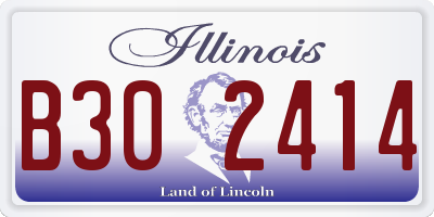IL license plate B302414