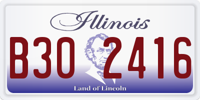 IL license plate B302416