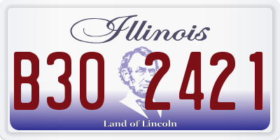 IL license plate B302421
