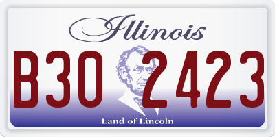 IL license plate B302423