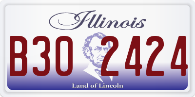 IL license plate B302424