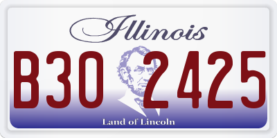 IL license plate B302425