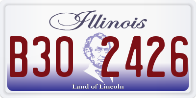 IL license plate B302426