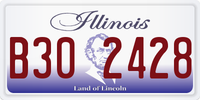 IL license plate B302428
