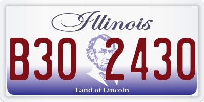 IL license plate B302430