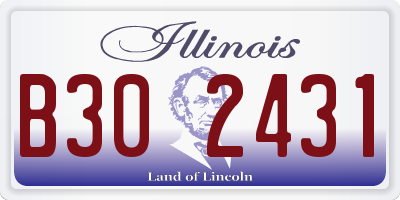 IL license plate B302431