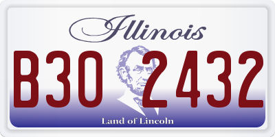 IL license plate B302432