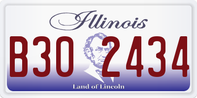 IL license plate B302434